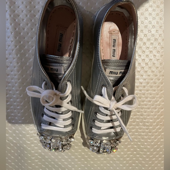 Miu Miu sneaker with gemmed toes - Picture 1 of 2